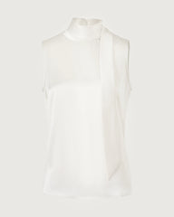 22 Momme Silk Mock Neck Sleeveless Tank Top