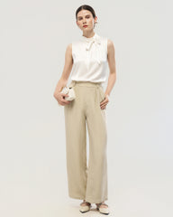 22 Momme Silk Mock Neck Sleeveless Tank Top