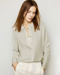 30 Momme Classic Concealed Silk Blouse