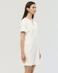 40 Momme Silk A Line Short Sleeve Dress