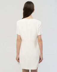 40 Momme Silk A Line Short Sleeve Dress