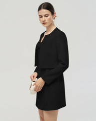 40 Momme Silk Cropped Jacket