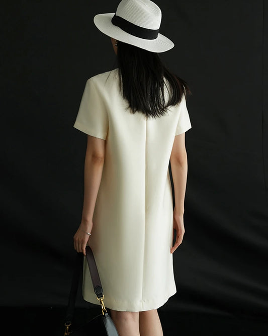 37 Momme Silk and Wool Midi Dress