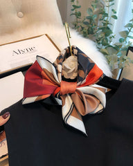 Leaf Shadow Geometric Silk Scarf