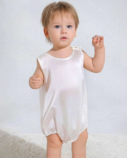 Sleeveless Baby Silk Onesies