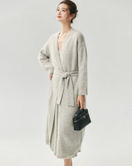 Cashmere Silk Belted Wrap Cardigan