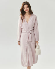 Cashmere Silk Belted Wrap Cardigan