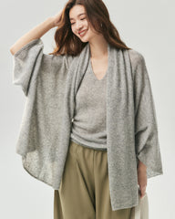 Cashmere Silk Relaxed Wide Sleeve Cardigan