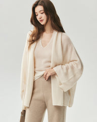 Cashmere Silk Relaxed Wide Sleeve Cardigan
