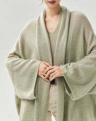 Cashmere Silk Relaxed Wide Sleeve Cardigan