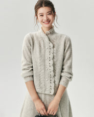 Cashmere Silk Pointelle Cardigan