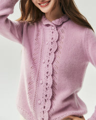 Cashmere Silk Pointelle Cardigan