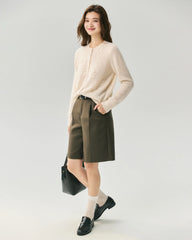 Cashmere Silk 3D Floral Cardigan