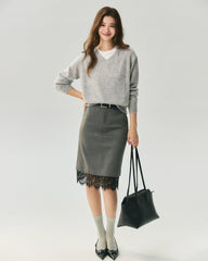 Cashmere Silk Relaxed V-Neck Sweater