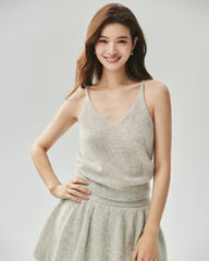 Cashmere Silk V-Neck Cardigan & Camisole