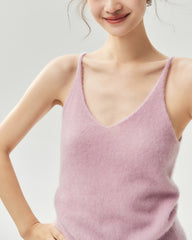 Cashmere Silk V-Neck Cardigan & Camisole