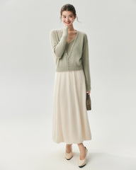 Cashmere Silk V-Neck Cardigan & Camisole