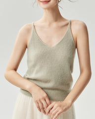 Cashmere Silk V-Neck Cardigan & Camisole