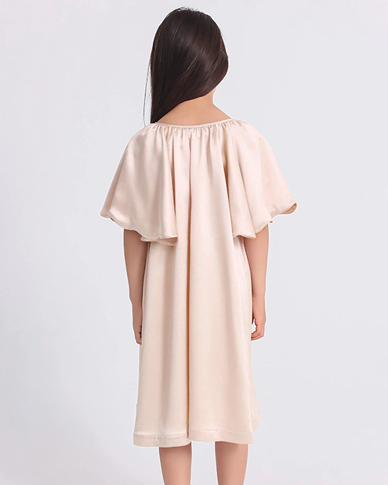 Bat-sleeved Nightdress for Girls - DAISYSILK UK