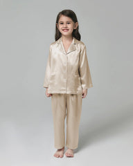 Classic Long Sleeve Kids Silk Pajama Set - DAISYSILK UK