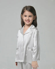 Classic Long Sleeve Kids Silk Pajama Set - DAISYSILK UK