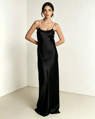 Liquid Triacetate Low Back Maxi Dress