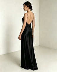 Liquid Triacetate Low Back Maxi Dress