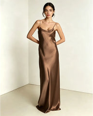 Liquid Triacetate Low Back Maxi Dress