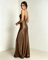 Liquid Triacetate Low Back Maxi Dress