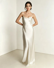 Liquid Triacetate Low Back Maxi Dress