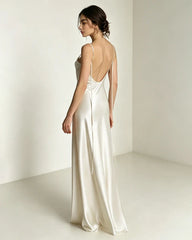 Liquid Triacetate Low Back Maxi Dress