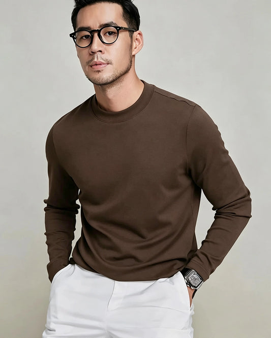 Men's Long Sleeve Silk Jersey