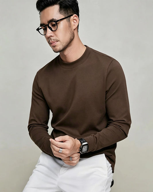 Men's Long Sleeve Silk Jersey