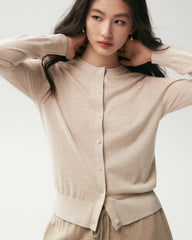 100% Merino Wool Button Up Cardigan