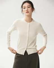 100% Merino Wool Button Up Cardigan