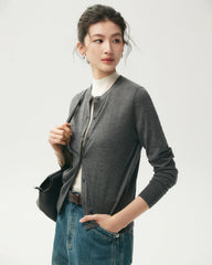 100% Merino Wool Button Up Cardigan