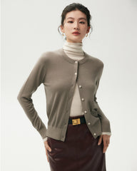 100% Merino Wool Button Up Cardigan