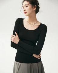 100% Merino Wool Wide Neck Sweater