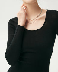 100% Merino Wool Wide Neck Sweater