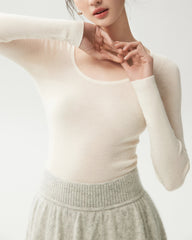 100% Merino Wool Wide Neck Sweater