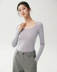 100% Merino Wool Wide Neck Sweater