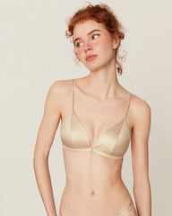 Silk Front Closure Wireless Bra and Panty Set