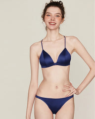 Silk Front Closure Wireless Bra and Panty Set