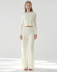 Silk Blend Jersey Long Sleeve Pajama Set