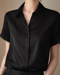 Classic Concealed Silk Shirt