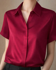 Classic Concealed Silk Shirt