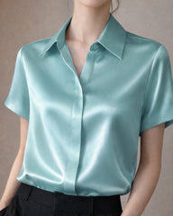 Classic Concealed Silk Shirt