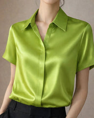 Classic Concealed Silk Shirt