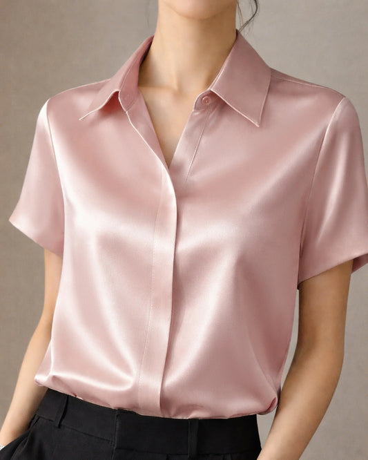 Classic Concealed Silk Shirt