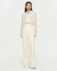 Silk Chiffon Layered Bodice Blouse